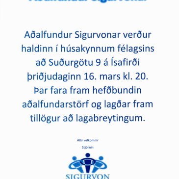 Aðalfundur Sigurvonar